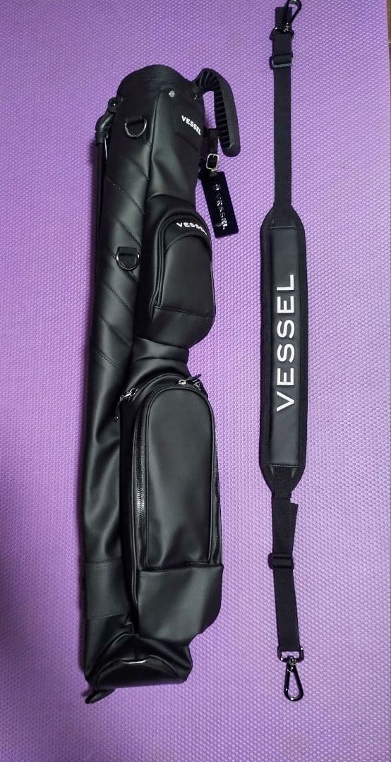 Vessel ブラック スタンド式ゴルフバッグ