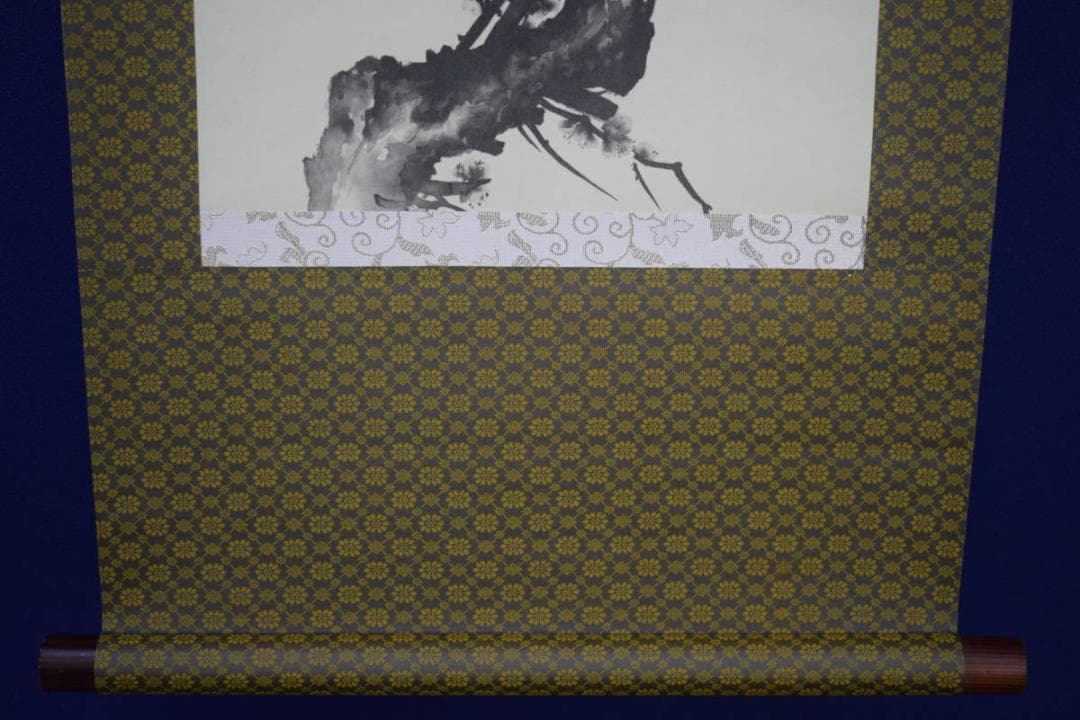 複製/宮本武蔵/二天/紅梅鳩図/工芸/布袋屋掛軸HJ-301