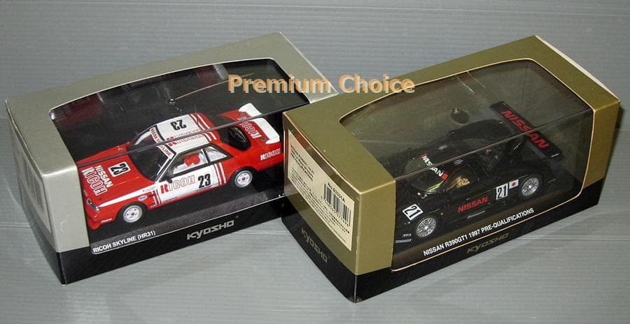 京商 1/43 リコースカイラインGTS-R R390GT1 ケースヒビ有り