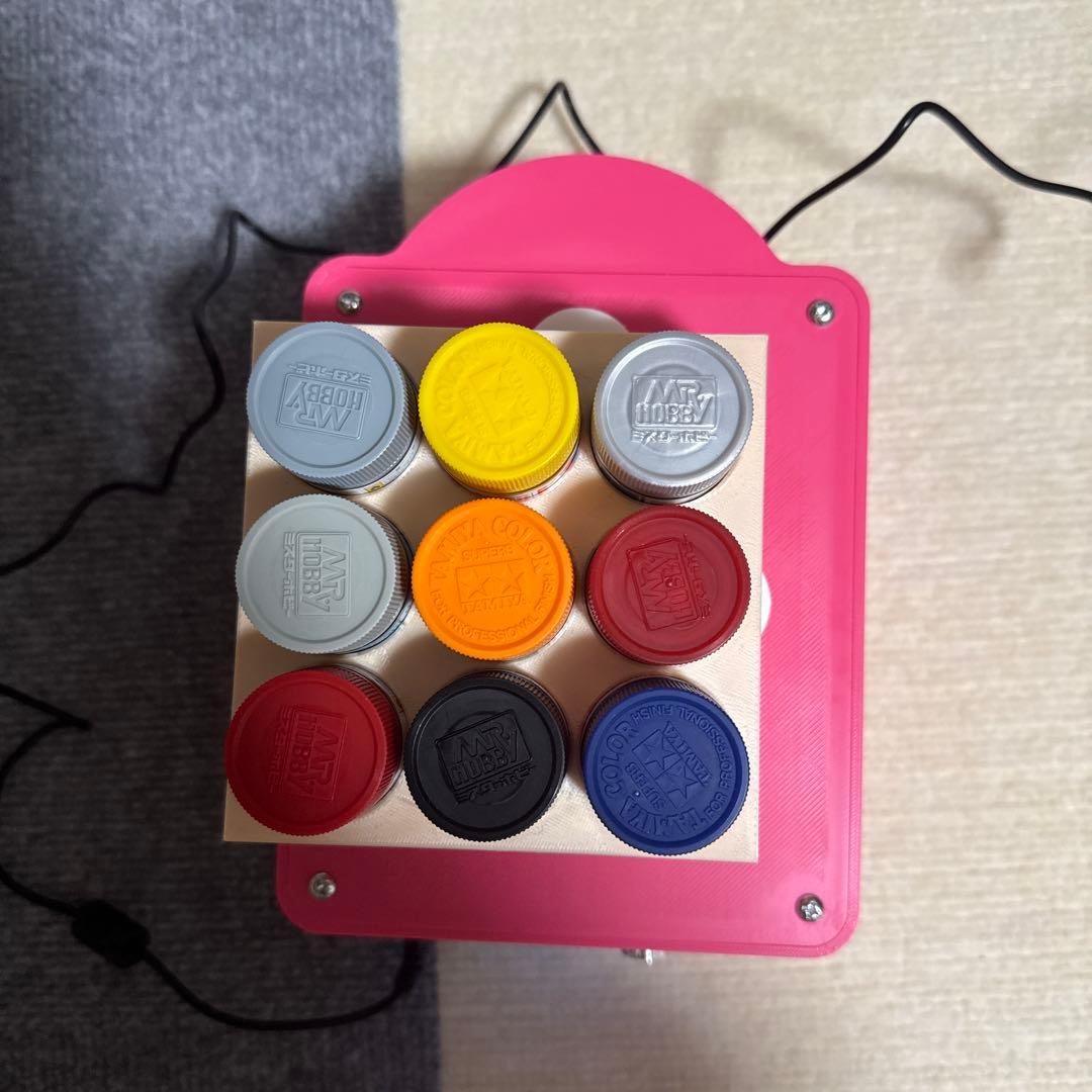 【9本同時ミックス可能】プラモデル塗料用ペイントミキサー・ボルテックススターラー