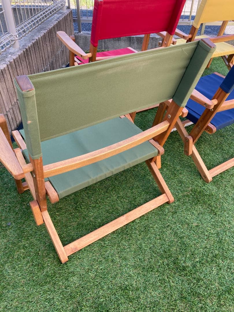 アウトドアチェア　4脚セット　キャンバス生地