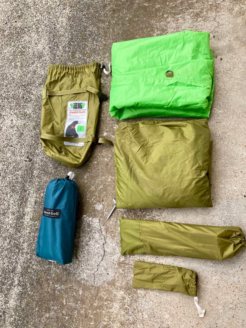 モンベルmont-bell ムーンライトテント　旧1型　専用グランドシート付