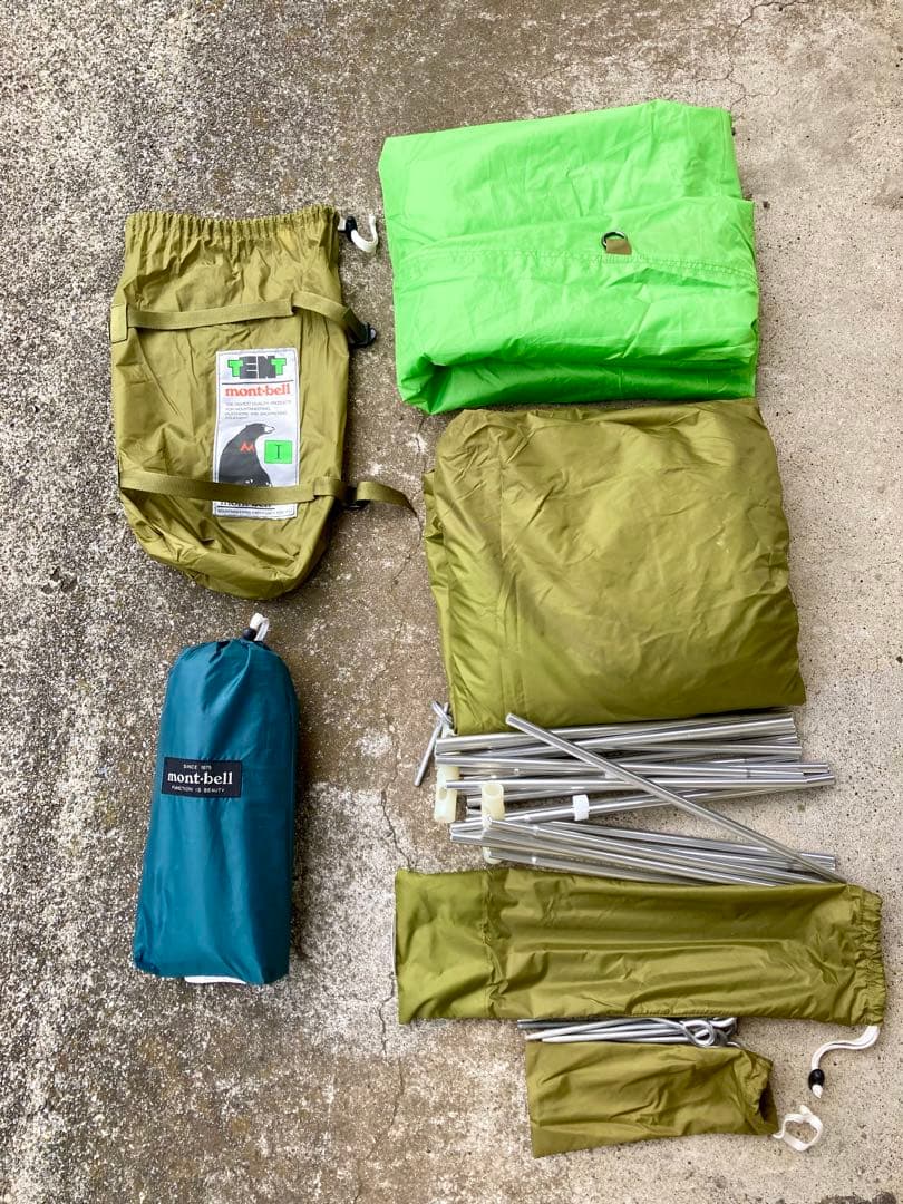 モンベルmont-bell ムーンライトテント　旧1型　専用グランドシート付