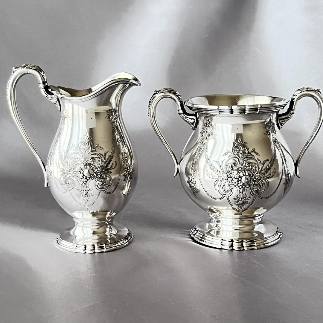 【Wilcox】【Lady Mary】コーヒーサービス 3点 果実のレリーフ