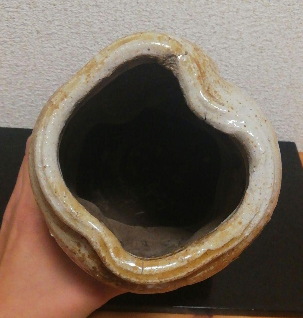 眞清水蔵六作　古伊賀写　花入　共箱　花瓶