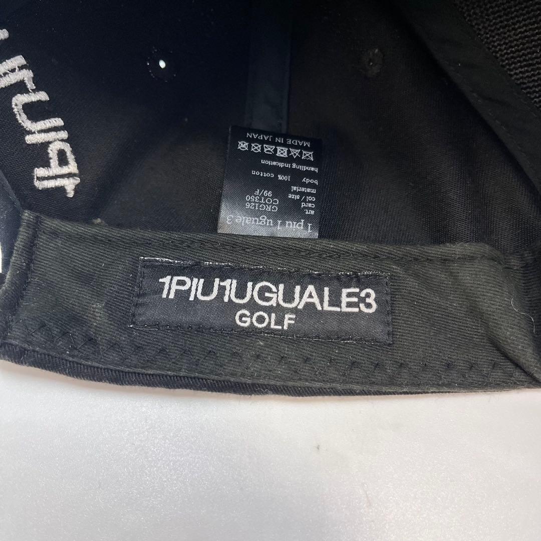 1PIU1UGUALE3 GOLF キャップ ブラックウノピュウノウグァーレトレ