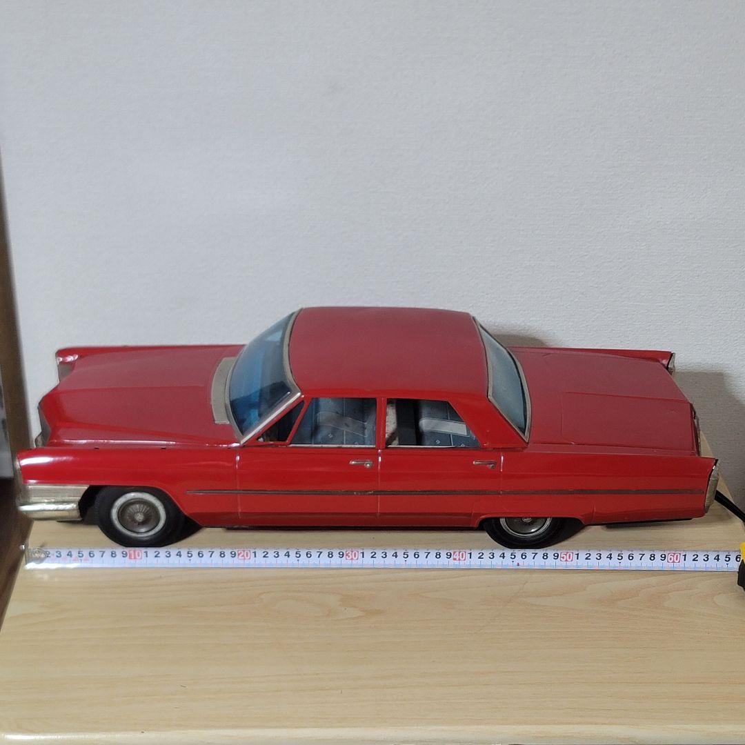 野村トーイ ブリキ 特大キャデラック赤 65cm