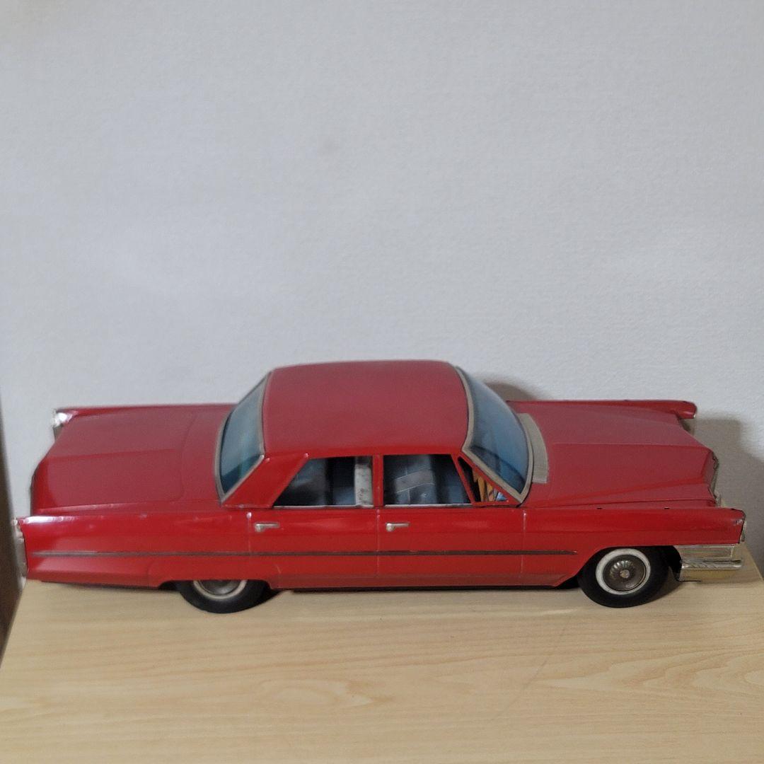 野村トーイ ブリキ 特大キャデラック赤 65cm