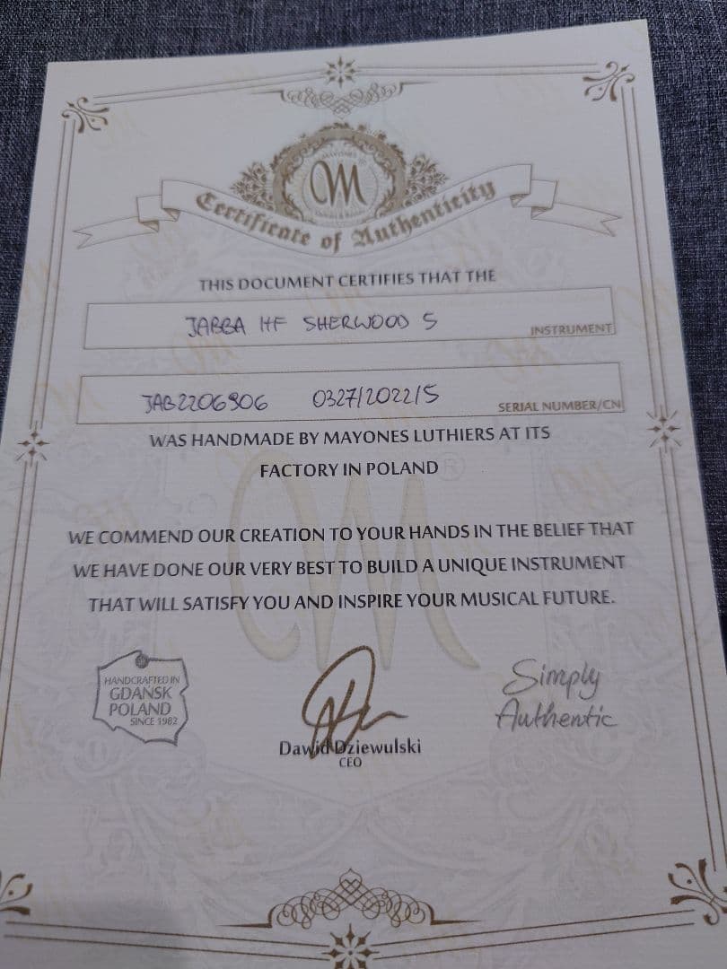 ベース Mayones JABBA HF5 Sherwood