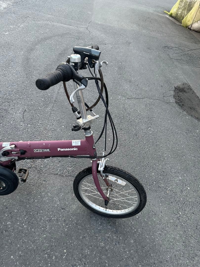 Panasonic オプティマ 折りたたみ自転車 パープル