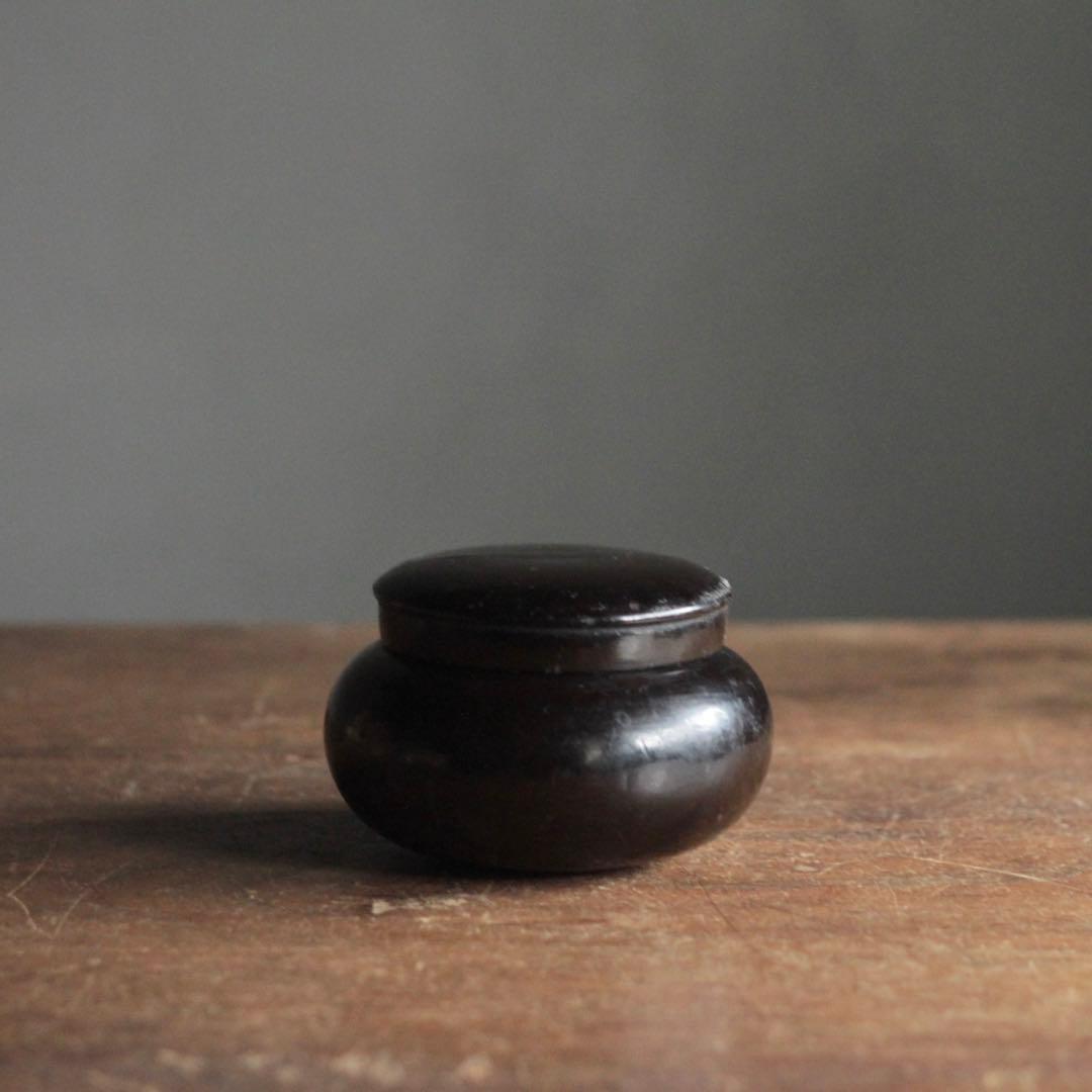 黒漆 薬壺 古美術 古道具 アンティーク 漆器
