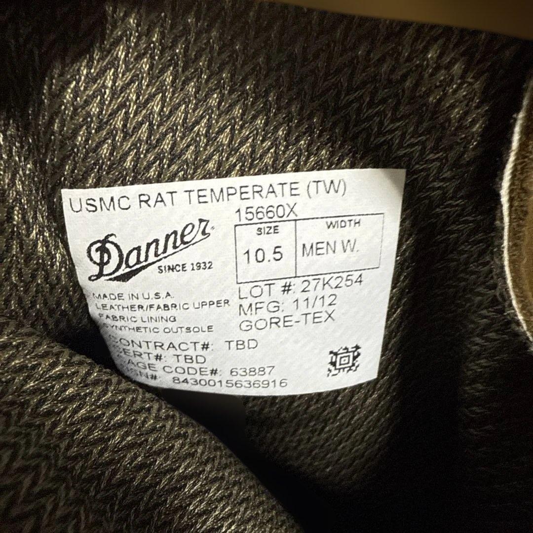 個人装備 DANNER USMC RAT TEMPERATE (TW) size 10.5