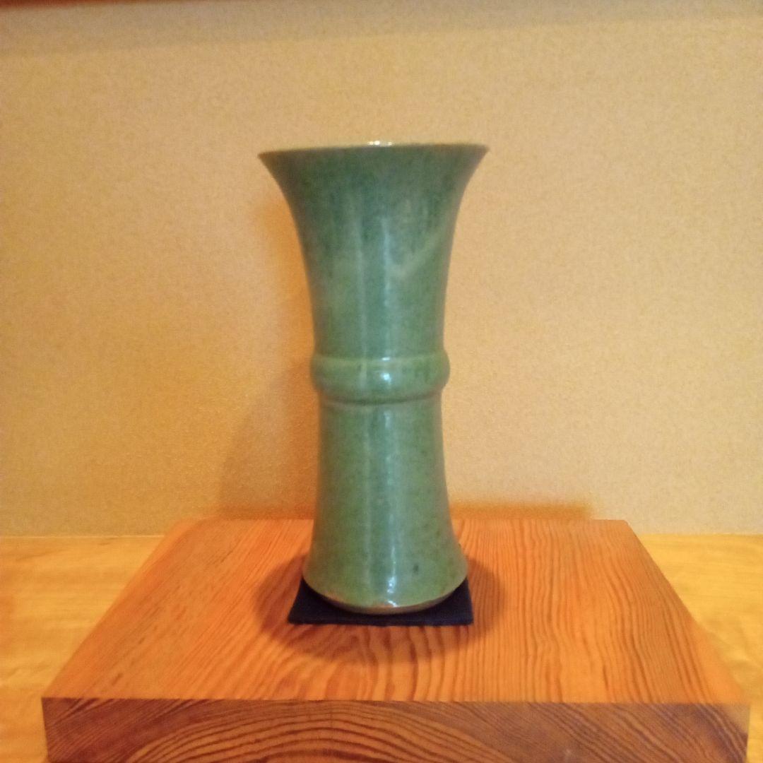 【大作 名品】法正寺焼　立鼓花入(幻の窯)