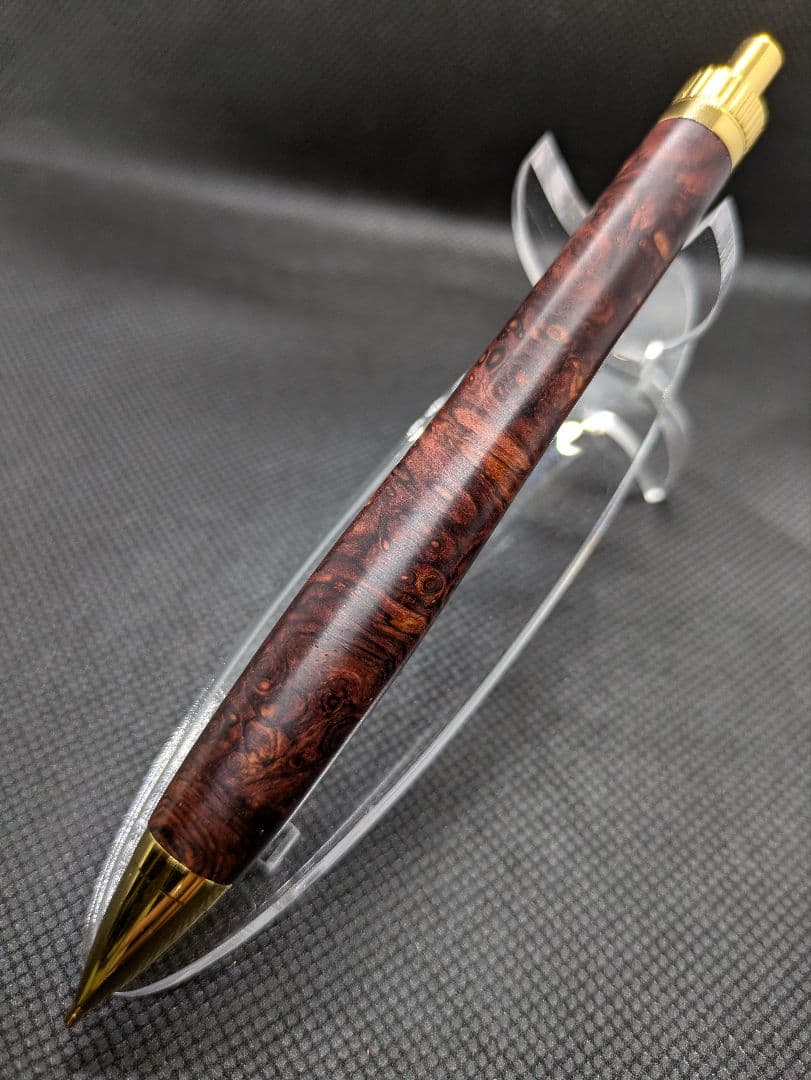 (値下げ) 極上杢 ホンジュラスローズウッド瘤 シャーペン 工房楔監修 加藤金属