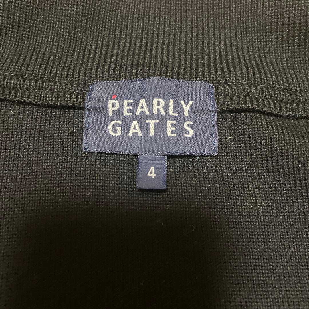 サイズ４　PEARLY GATES モックネックベスト　黒