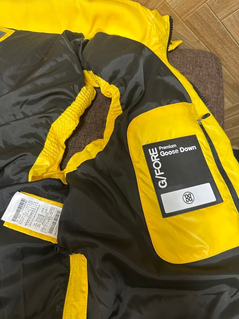 新作G/FORE韓国ジーフォア　メンズダウンベスト　イエローsizeXL