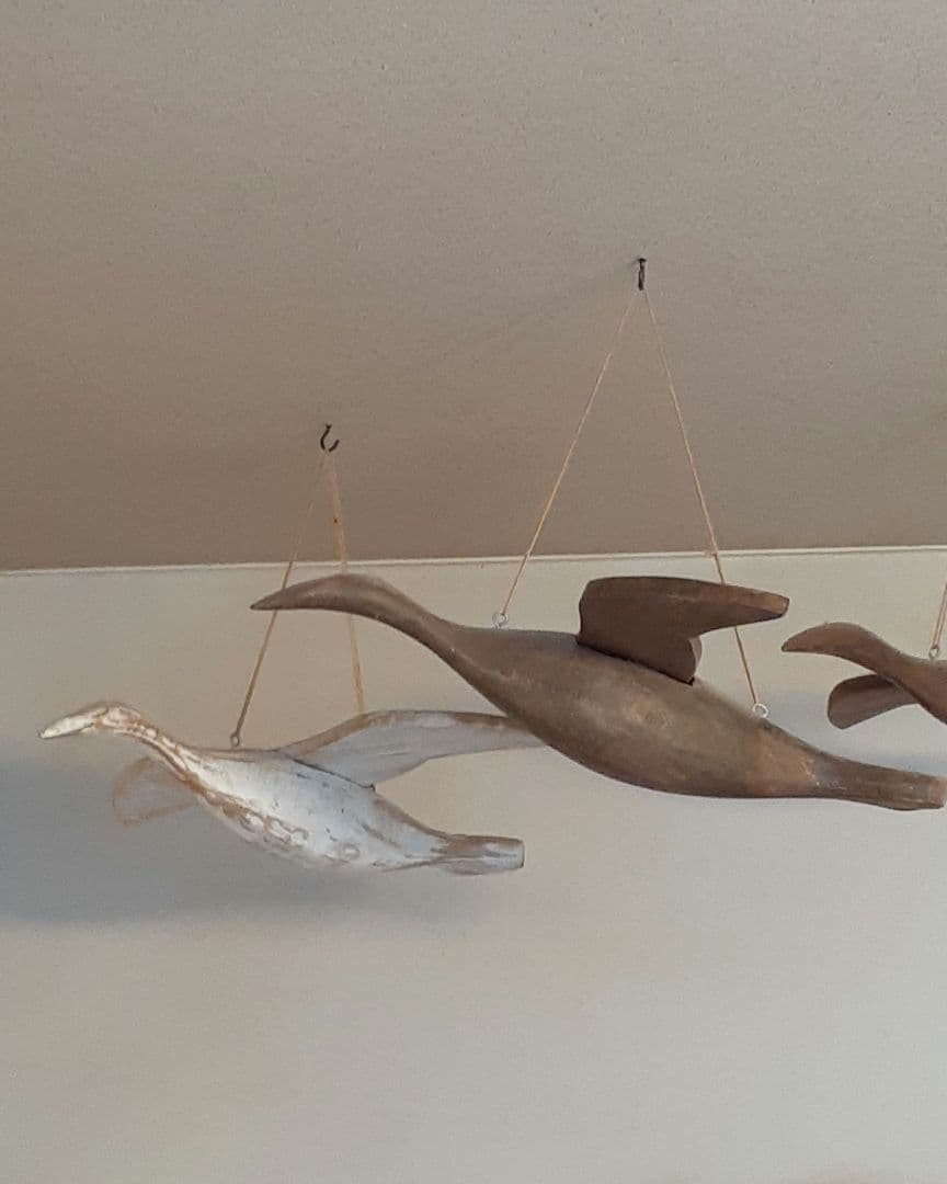 木製　フライングバード　2羽セット