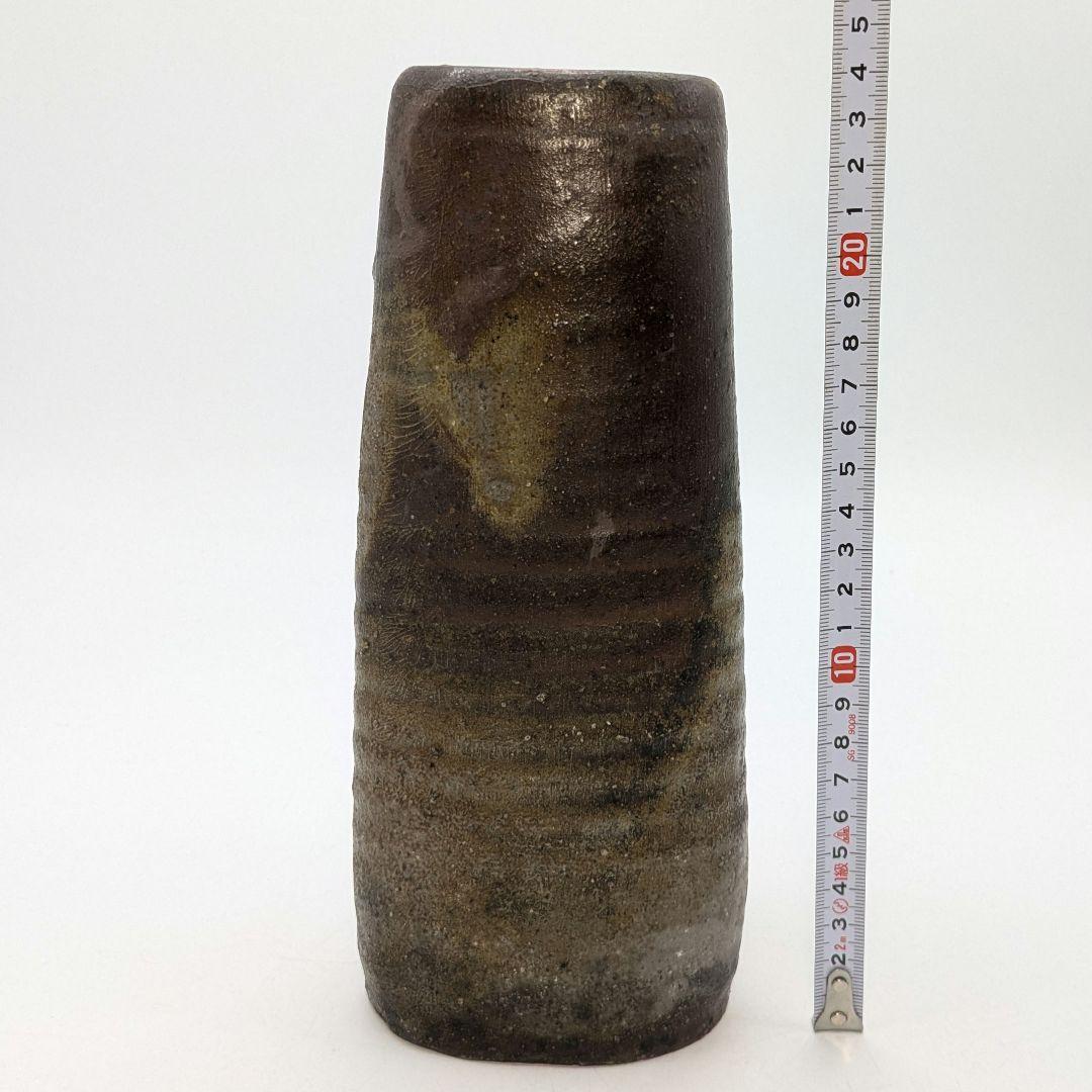 岡山県重要無形文化財 山本雄一 備前焼 三角花入 花瓶 花器 フラワーベース