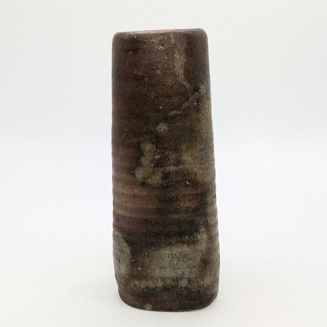 岡山県重要無形文化財 山本雄一 備前焼 三角花入 花瓶 花器 フラワーベース