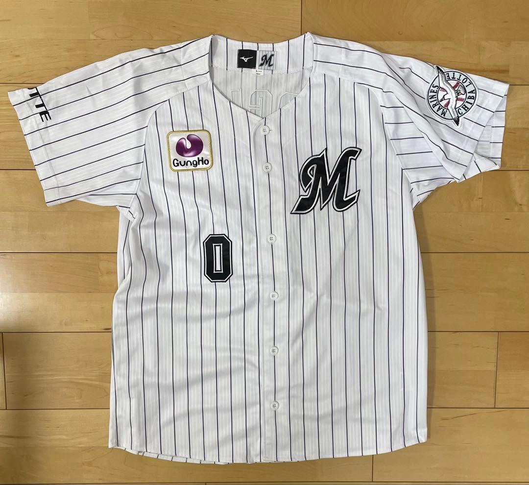千葉ロッテマリーンズ　荻野貴司選手　ホームレプリカユニフォーム　L