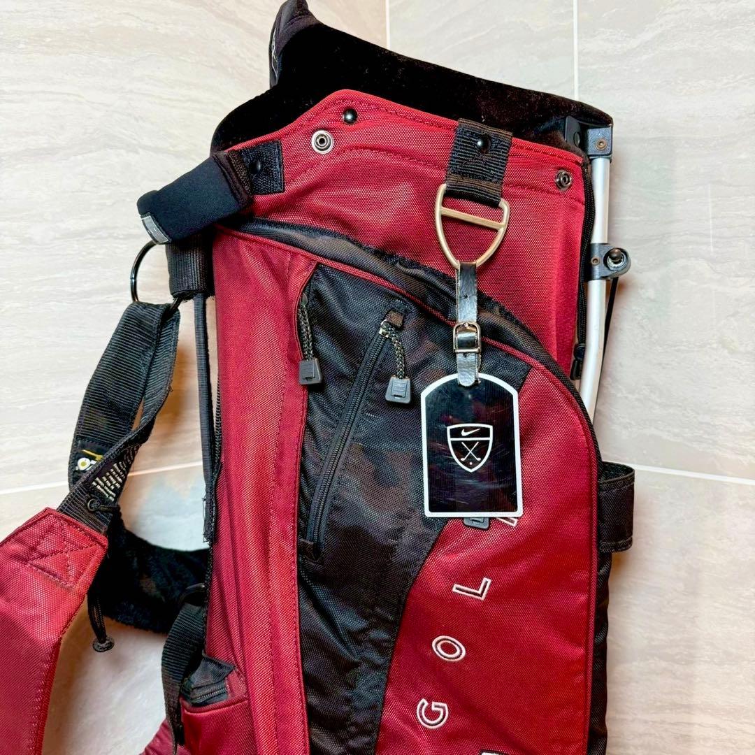 NIKE キャディバッグ　ワインレッド　軽量