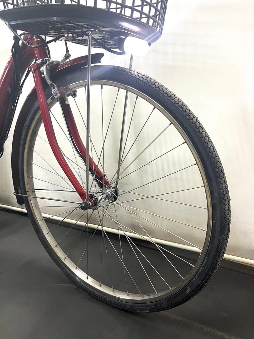 1年保証 ヤマハ　パスナチュラ　26インチ　街乗り　赤色　電動アシスト自転車