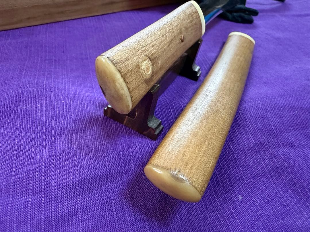 日本刀　合口小刀　短刀　極小（脇差刀装具鍔鐔拵目貫小柄縁頭笄馬針貫級刀白鞘刀剣侍