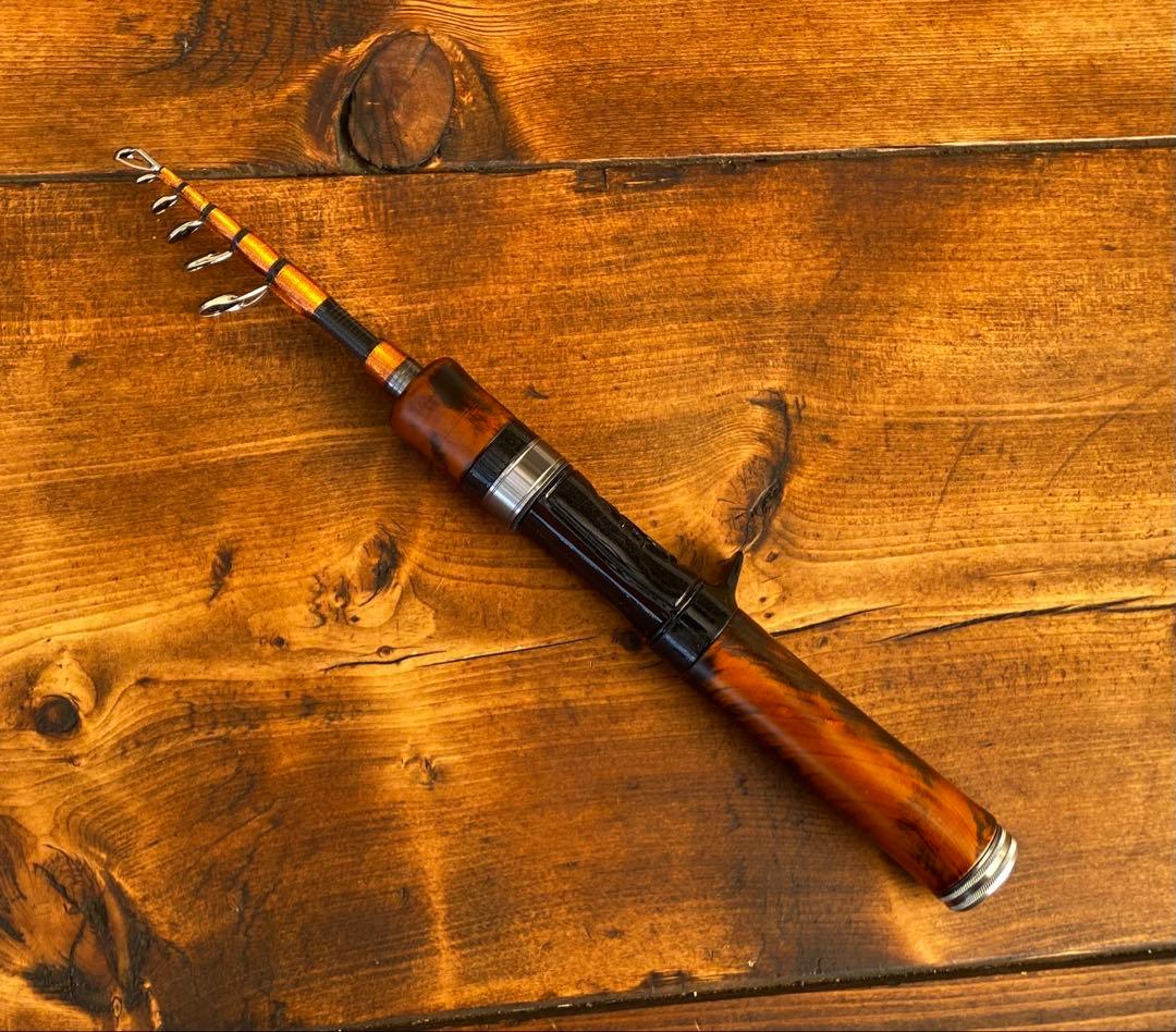 新品未使用　トラウトロッド　4ft9インチ ウッドグリップ　ベイトテレスコロッド