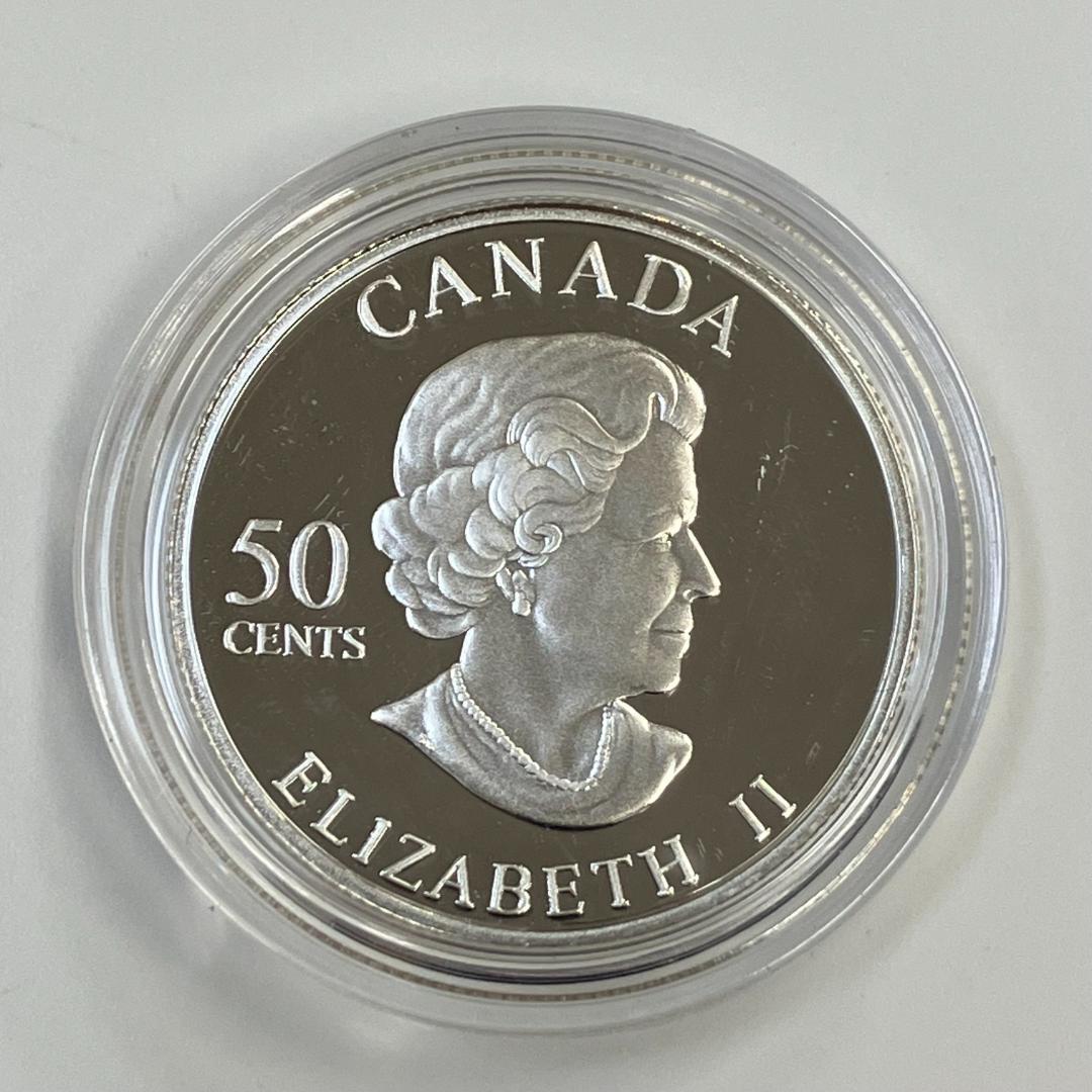 カナダ王立造幣局発行 ゴールデンローズ 50セント銀貨2005年