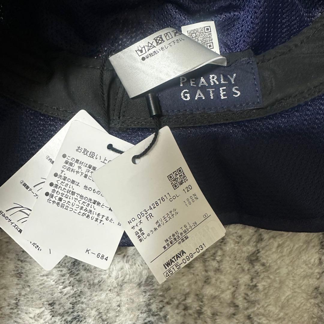 新品・未使用✨PEARLY GATES ユニセックス バケットハット ネイビー