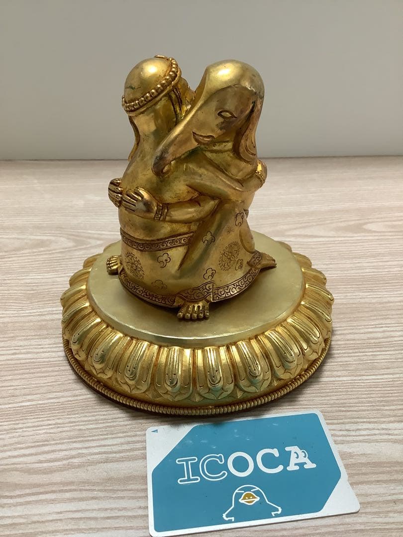 《 チベット密教　新品　1点物 》 オリジナル　鍍金　歓喜天　ガネーシャ　A