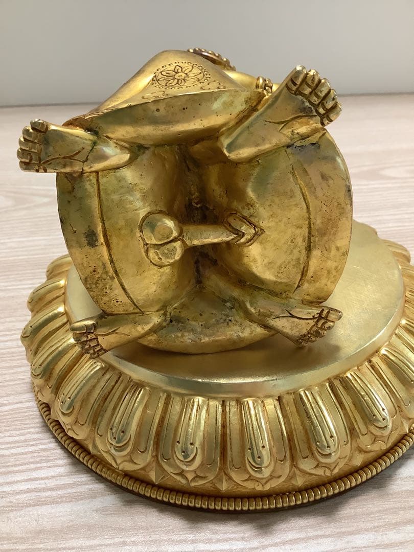 《 チベット密教　新品　1点物 》 オリジナル　鍍金　歓喜天　ガネーシャ　A