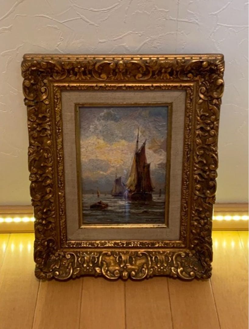 《アンティーク！！一点もの！！》《送料無 料》⭐︎絵画 鈴木政輝作　出船⭐︎