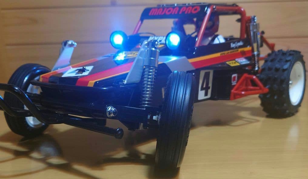 タミヤRCワイルドワンLEDライト付プロポ＆バッテリー充電器付完成品