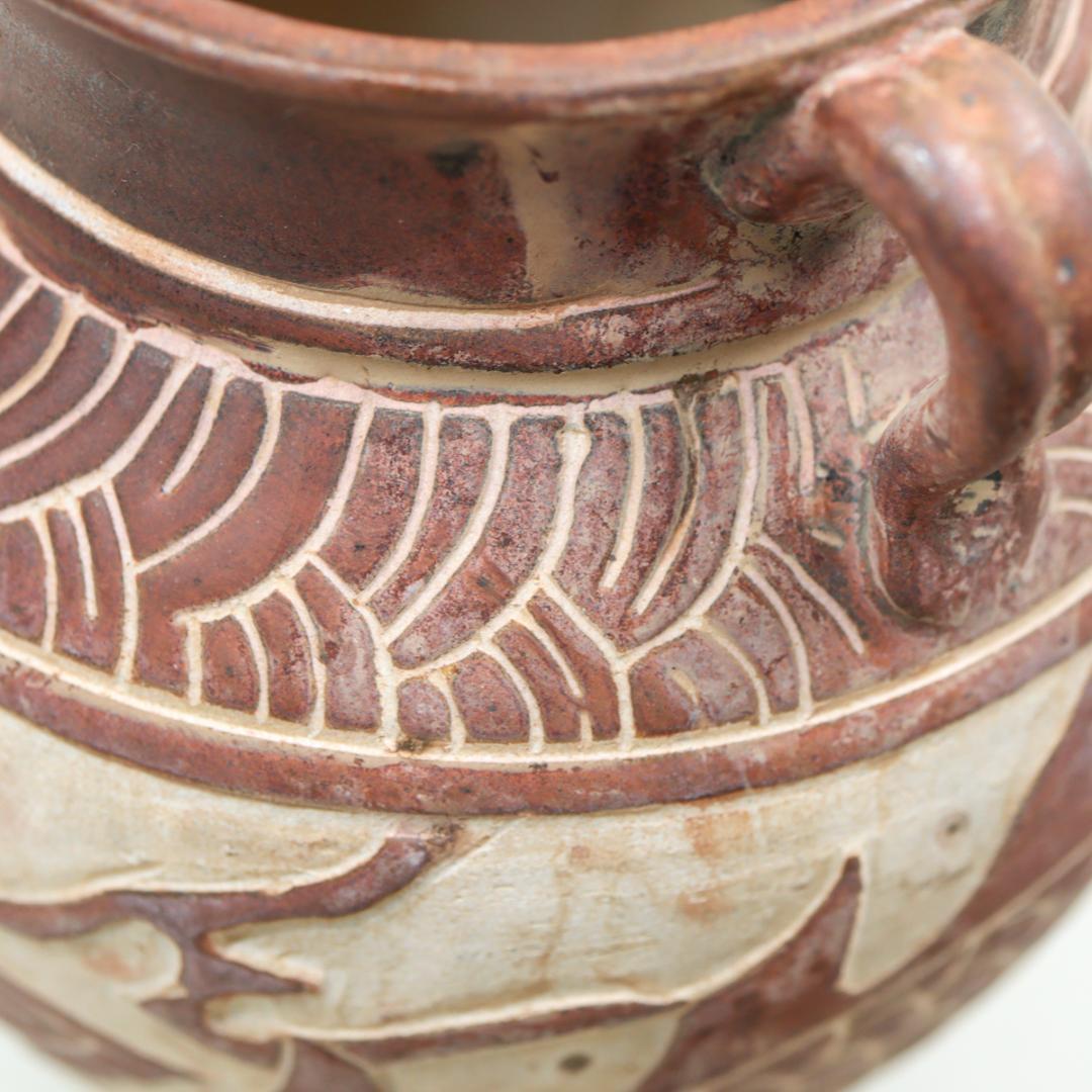 スコータイ様式 龍文耳付壺