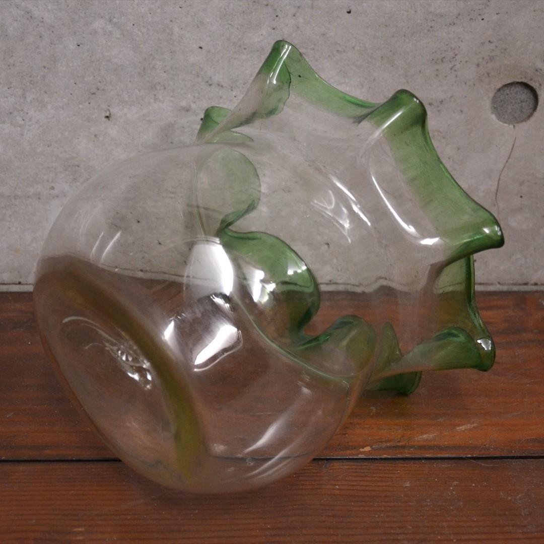 大正ガラス　金魚鉢　アンティーク　レトロ　オブジェ