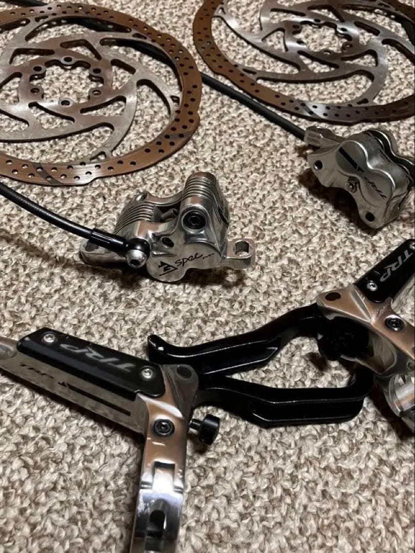 MTBディスクブレーキ trp 前後 ローター付き ダウンヒル shimano
