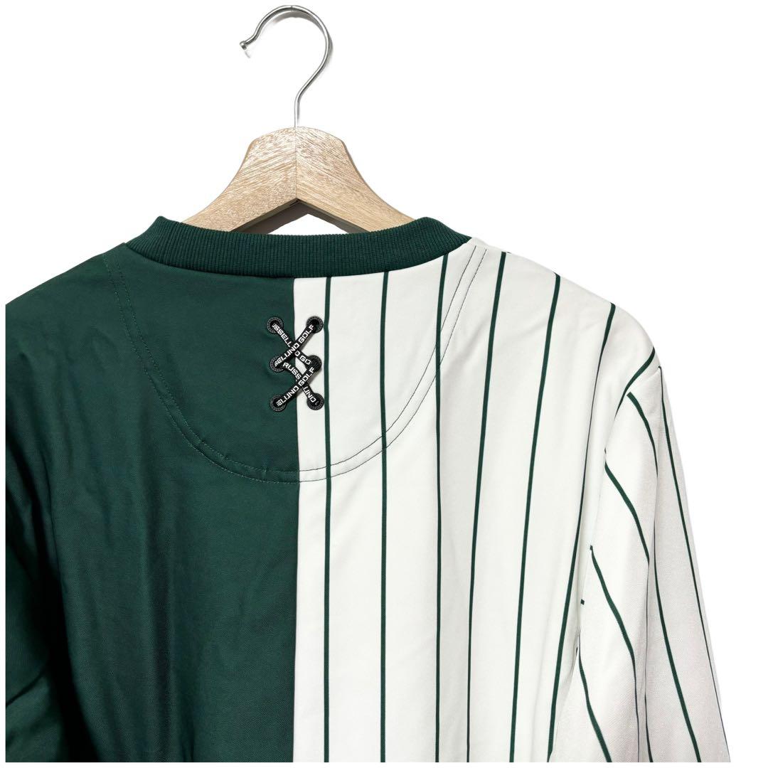 ラッセルノ ゴルフ バイカラー クルーネック プルオーバーブルゾン グリーン 6