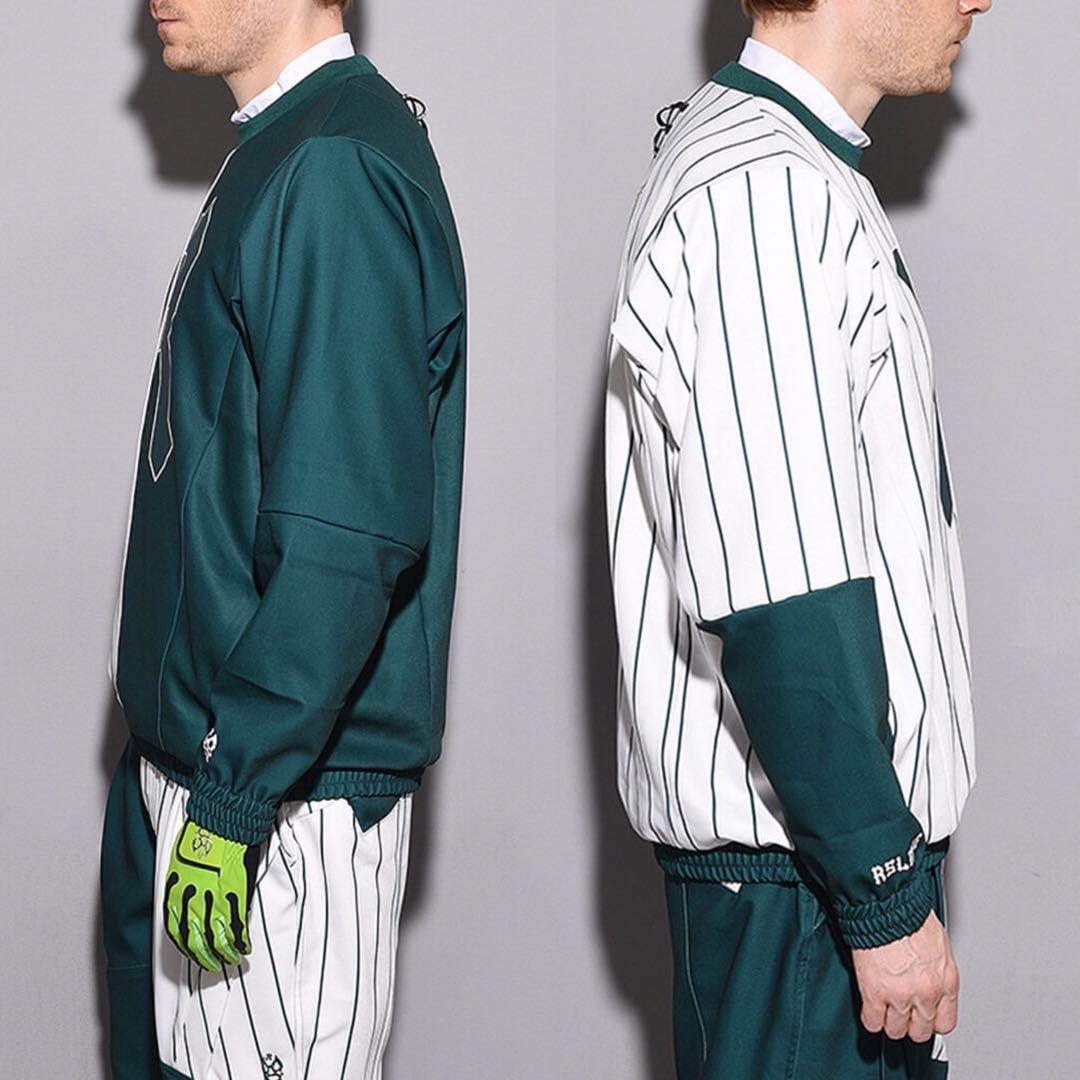 ラッセルノ ゴルフ バイカラー クルーネック プルオーバーブルゾン グリーン 6