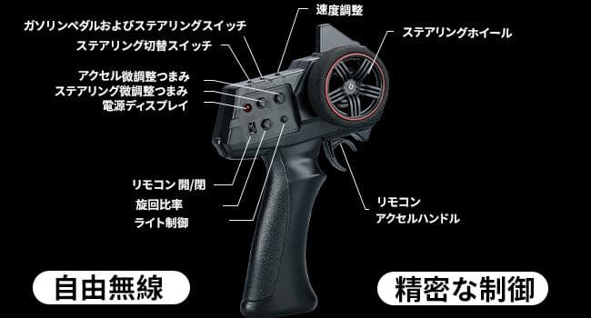 ラジコンカー オフロード ジープ 充電式 連動ライト 2.4GHz クローラー