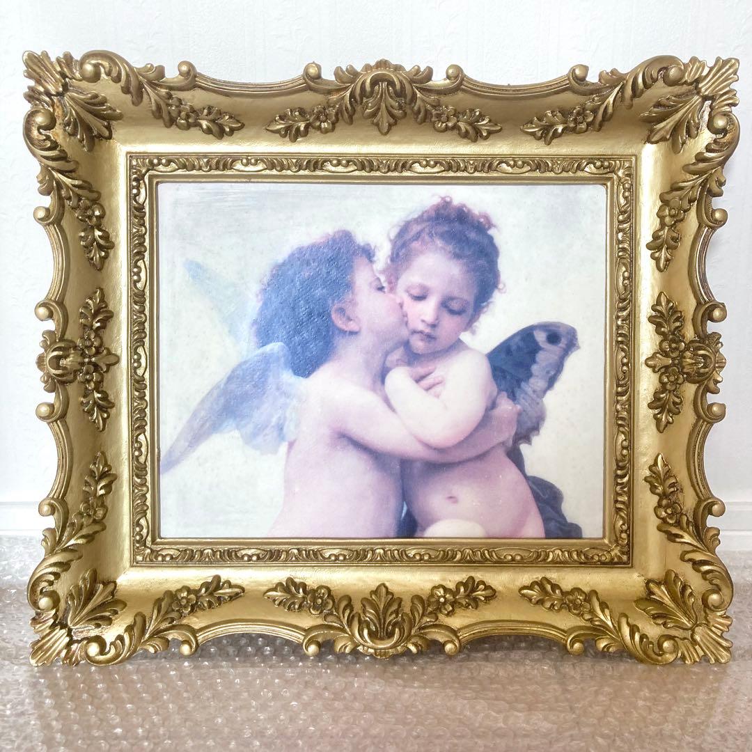 限定セール中！ ◆アンティーク 額 天使 エンジェル 絵画 アート 額縁