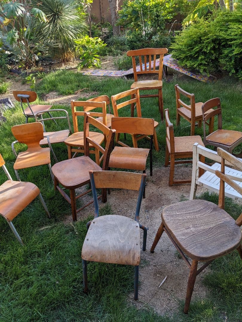 イギリスアンティークのチャーチチェア