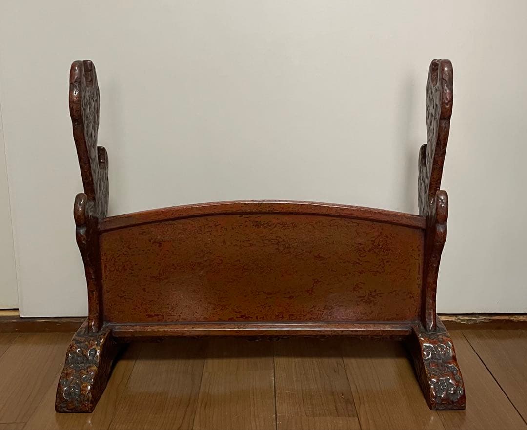 刀掛け　木製　３本掛け　日本刀　模造刀　武具