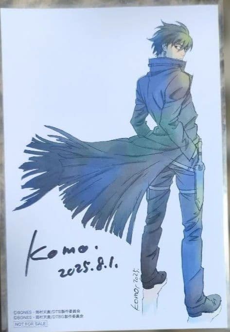 DARKER THAN BLACK 黒 直筆サイン入りポストカード　小森高博