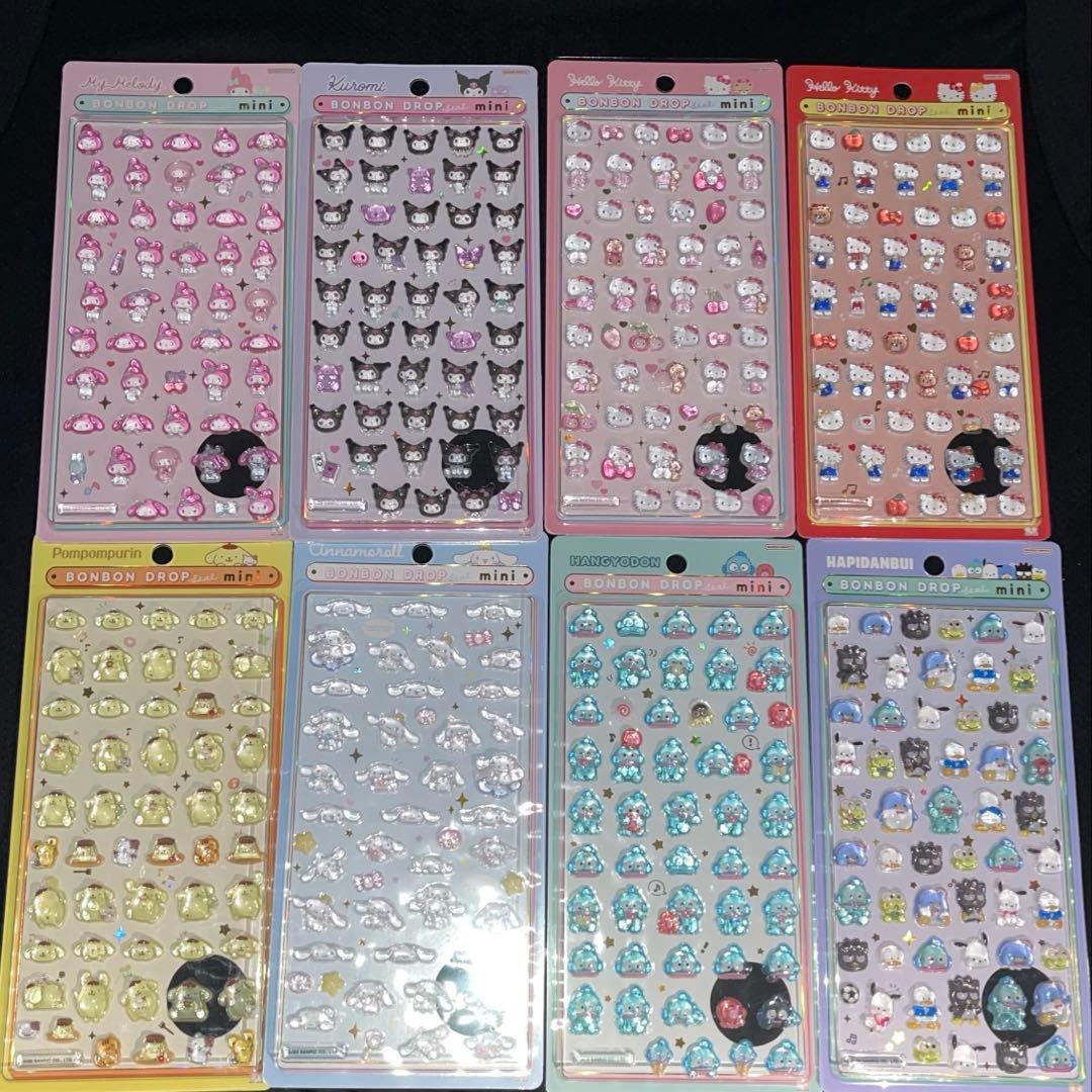 【公式】 サンリオ ボンボンドロップシール mini 8種セット