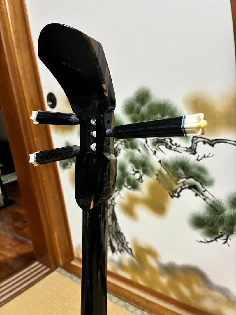 沖縄三線　本島産クルチ(黒木) ユナー！与那城型　本皮一枚張り