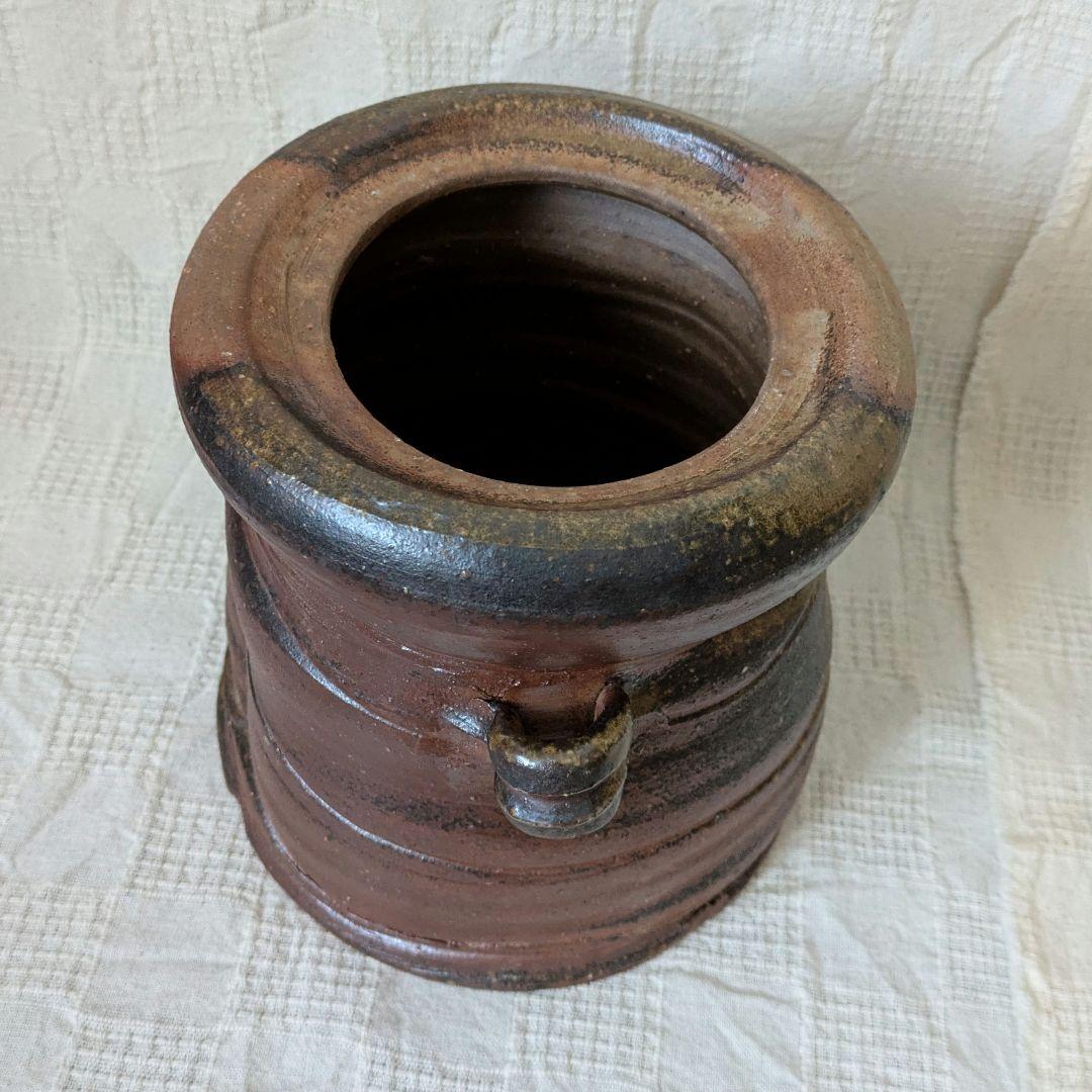 備前焼　佐藤苔助　水指　耳付　茶道具