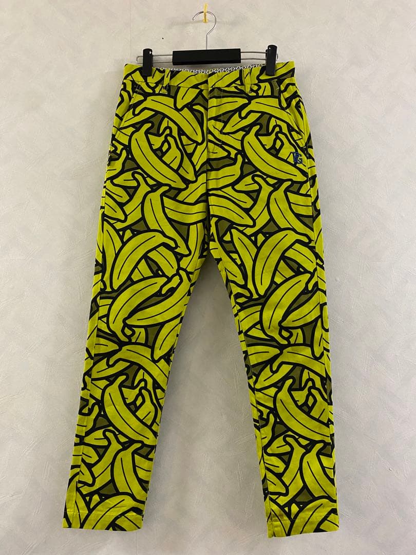 PEARLY GATES バナナ柄 パンツ サイズ0 レディース シンチバック