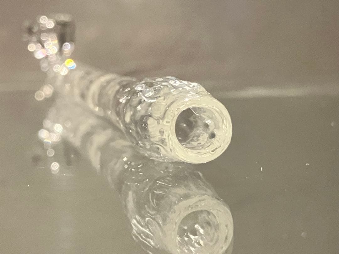 ギヤマン煙管 - 氷晶（ひょうしょう）ガラスパイプ　約16cm