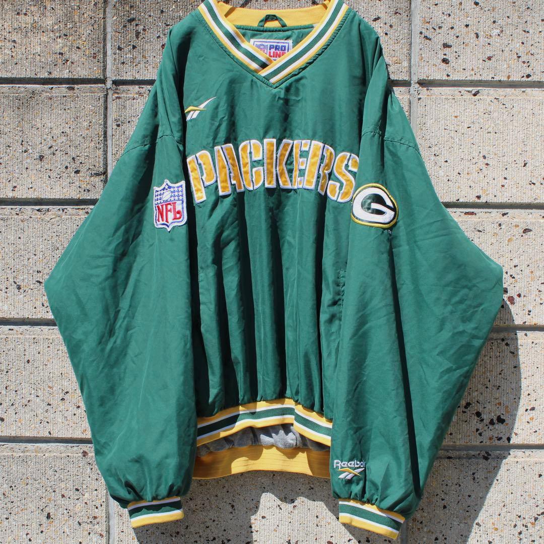 Reebok × NFL グリーンベイ パッカーズ XL 古着 プルジャケット